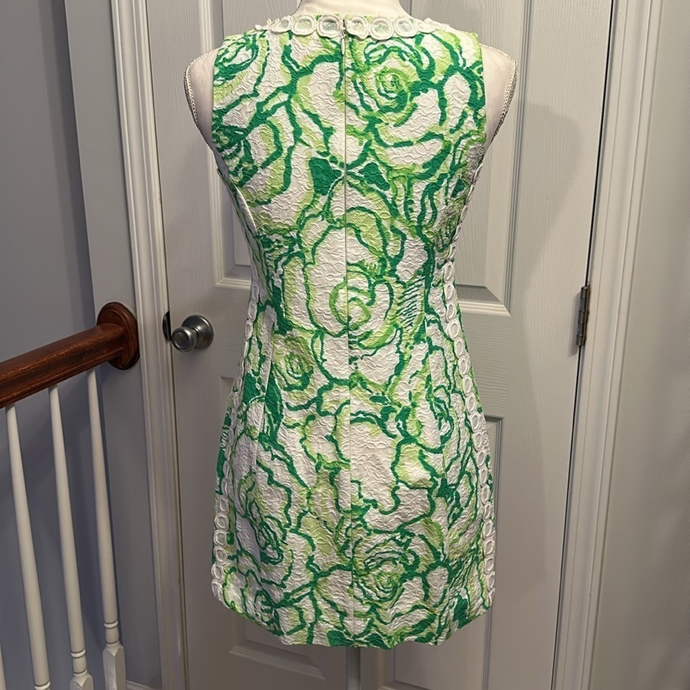 Vintage Lilly Pulitzer Mila Resort Heart Breaker Jacquard Lace Shift Mini Size 4 - Picture 14 of 16